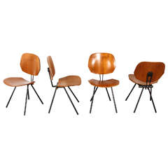 Set of Four Osvaldo Borsani Chairs